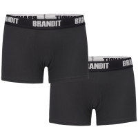 Brandit Boxer-Shorts Logo 2 Tasche Größe S Farbe Schwarz/Schwarz