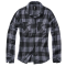 Brandit Damen Amy Flannel Langarm-Shirt Größe S Farbe Schwarz/Grau