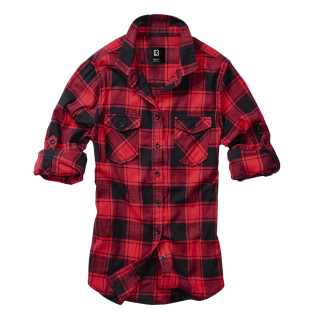 Brandit Damen Amy Flannel Langarm-Shirt Größe S Farbe Rot/Schwarz