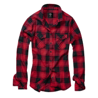 Brandit Damen Amy Flannel Langarm-Shirt Größe S Farbe Rot/Schwarz