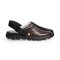 Abeba (37315) Clog ESD-Berufsschuhe Dynamic OB mit Aufdruck schwarz/braun 35