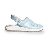 Abeba (87080) Clog Active OB mit Schnalle blau perforiert 36