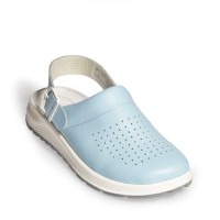 Abeba (87080) Clog Active OB mit Schnalle blau perforiert 36