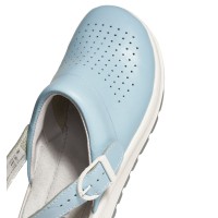 Abeba (87080) Clog Active OB mit Schnalle blau perforiert 36