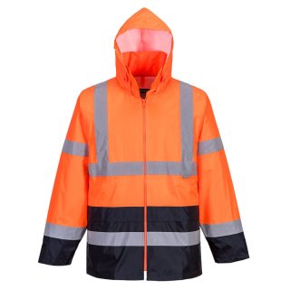 portwest warnschutz regenjacke orange