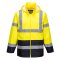 portwest warnschutz regenjacke gelb