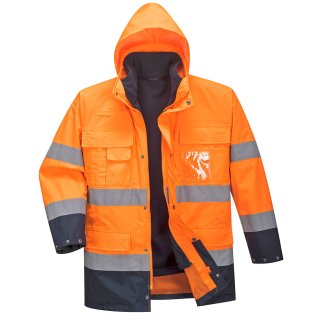 Portwest Warnschutz 3-in-1 Kontrast Lite Jacke Orange L