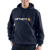 Carhartt Hoodie signature logo sweatshirt Navy XS